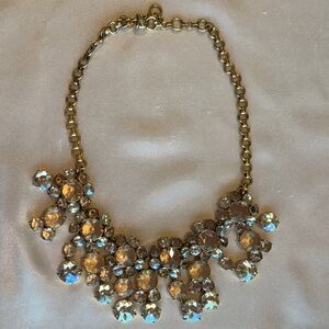 JCrew 2-tone crystal statement necklace